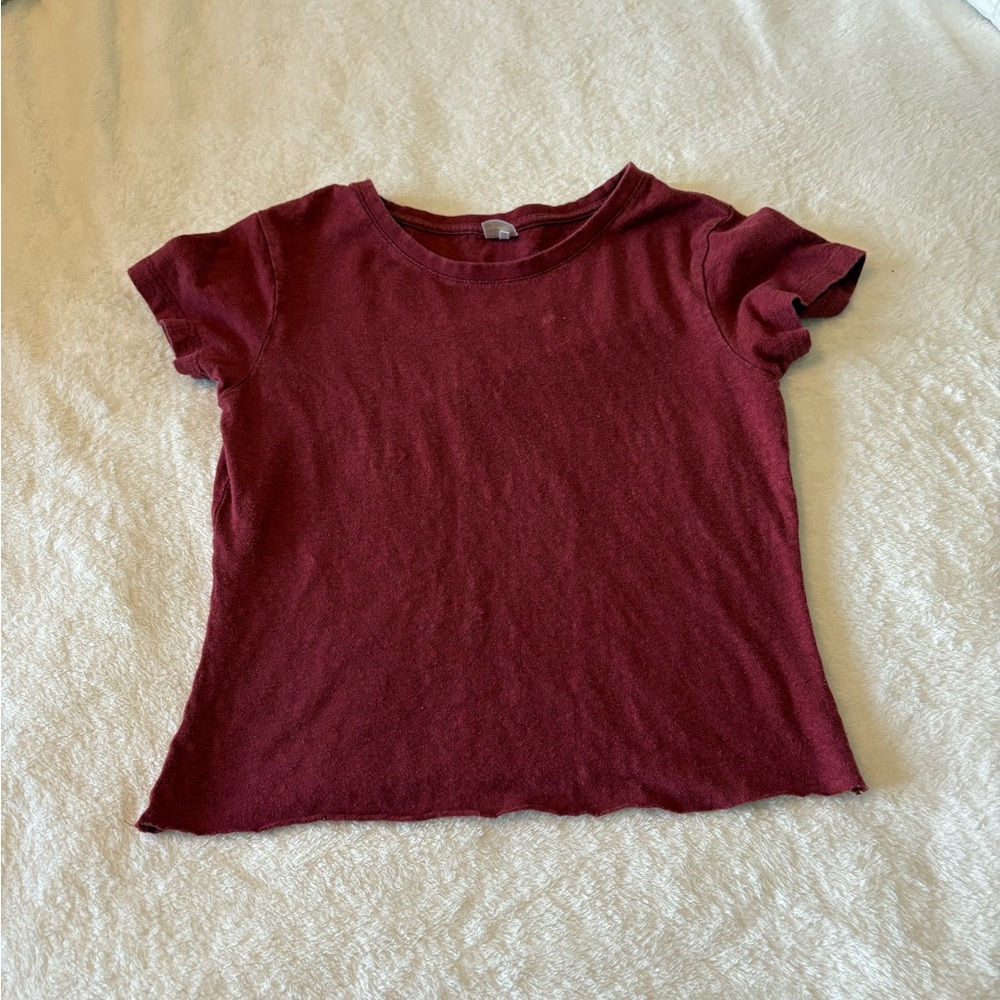 SO Red Short Sleeve Tee Classic Crew Neck